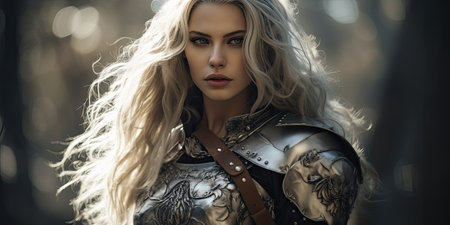 a woman with long hairの素材