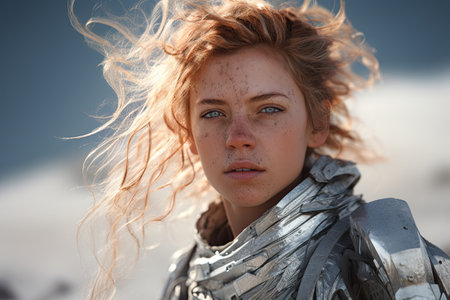 a woman with long hairの素材