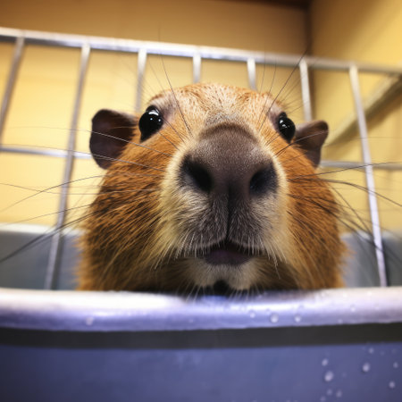 a close up of a rodentの素材