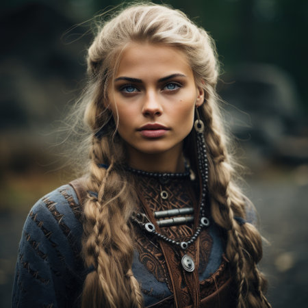 a woman with long hairの素材