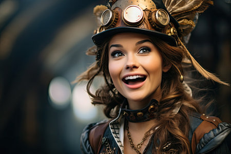 a woman wearing a garmentの素材