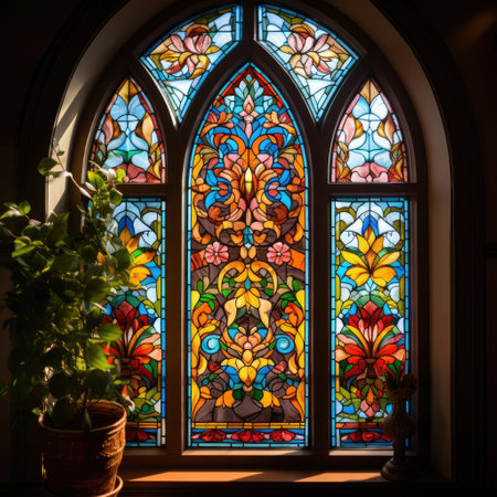 a stained glass windowの素材