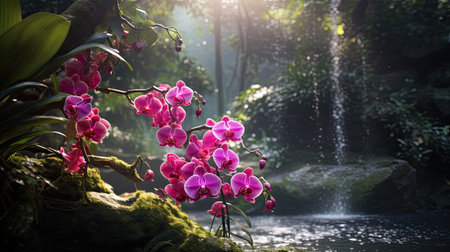a close-up of some flowersの素材