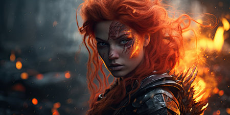 a person with red hairの素材