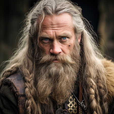 a man with long hairの素材