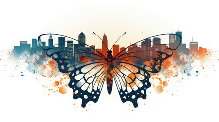 a large orange and black machineの素材