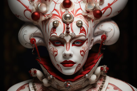 a person wearing a maskの素材