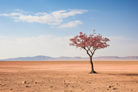 a tree in a desertの素材