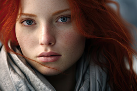 a close up of a womanの素材