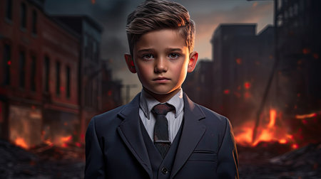 a boy in a suitの素材