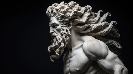 a statue of a man with a beardの素材