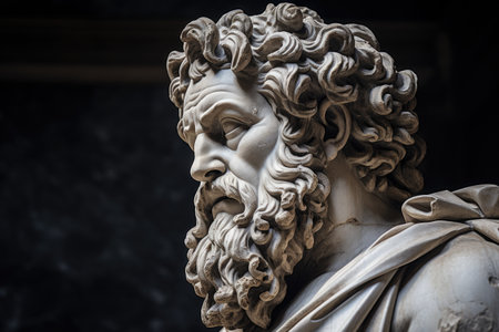 a statue of a bearded manの素材