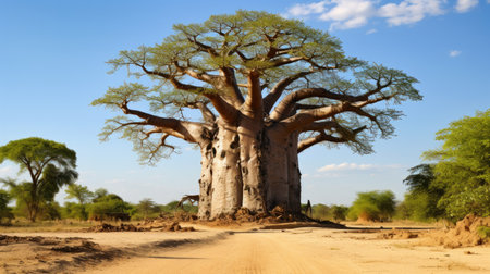 a large tree with many branchesの素材
