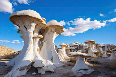 a white rock formations in the desertの素材