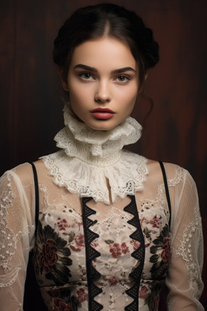 a woman in a white dressの素材