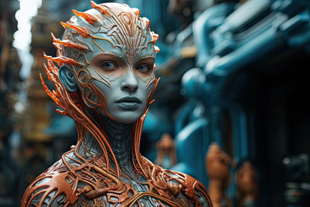 a woman in a garmentの素材