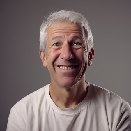 a man in a white shirtの素材