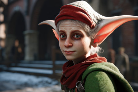 a person with large earsの素材