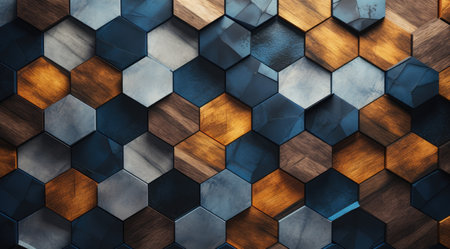 a close up of a hexagon patternの素材