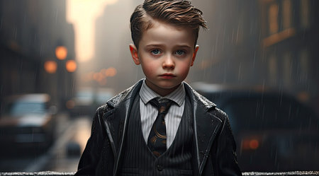 a boy in a suitの素材