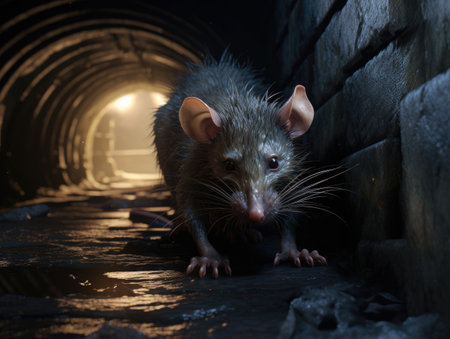 a mouse in a tunnelの素材