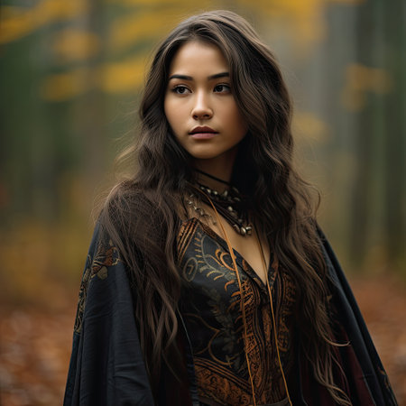 a woman in a black dressの素材