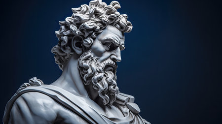 a statue of a man with a beardの素材