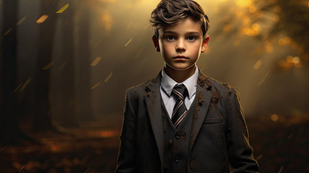 a boy in a suitの素材