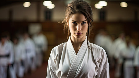 a woman in a white kimonoの素材