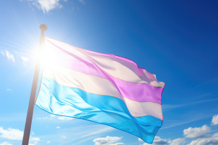 a flag on a flagpoleの素材
