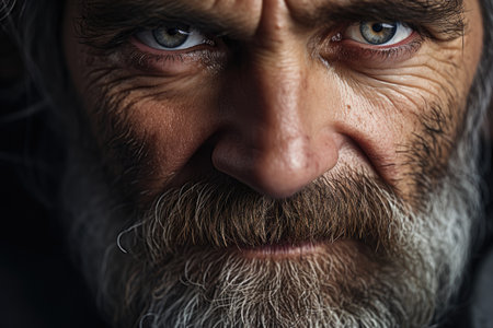 a close up of a man's faceの素材