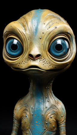 a statue of a alienの素材