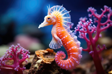 a seahorse in the waterの素材