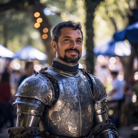 a man in a suit of armorの素材