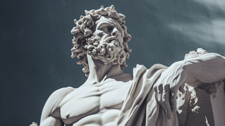 a statue of a man with a beardの素材