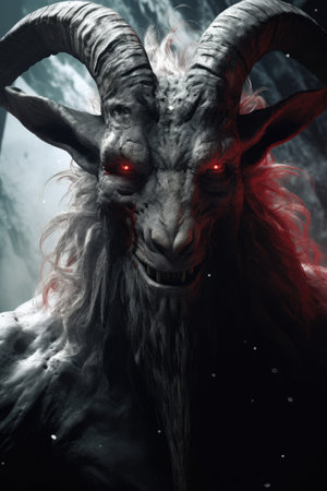 a close up of a goatの素材