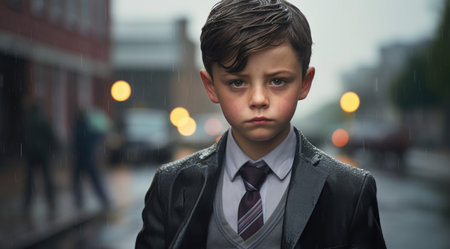 a boy in a suitの素材