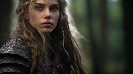 a woman with long hairの素材