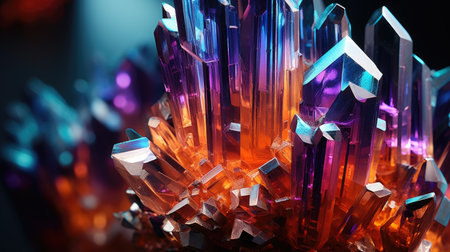 a close up of a crystalの素材