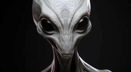 a close up of a alienの素材