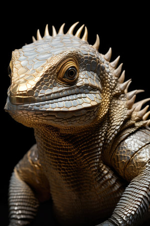 a close up of a lizardの素材