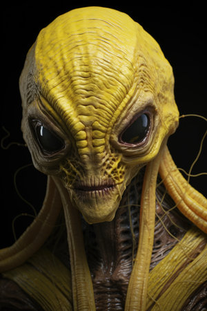 a close up of a alienの素材