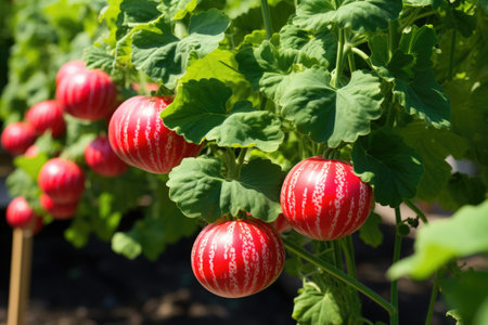 a close up of a plant with fruitの素材