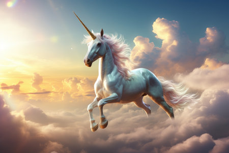 a unicorn in the skyの素材
