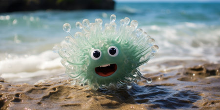 a toy on the beachの素材