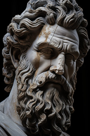 a statue of a bearded manの素材