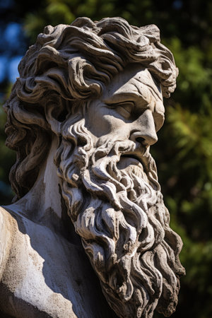 a statue of a bearded manの素材