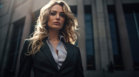 a woman in a suitの素材