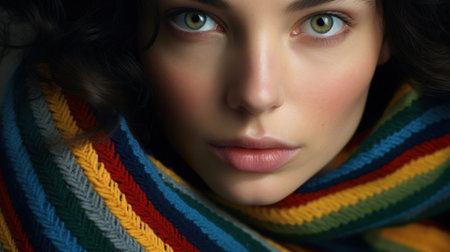 a close up of a womanの素材