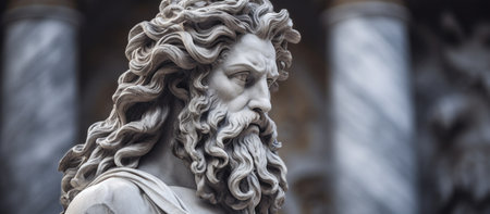 a statue of a bearded manの素材